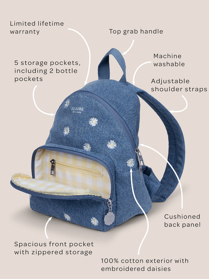 Everyday Mini Backpack - Denim &amp; Daisies
