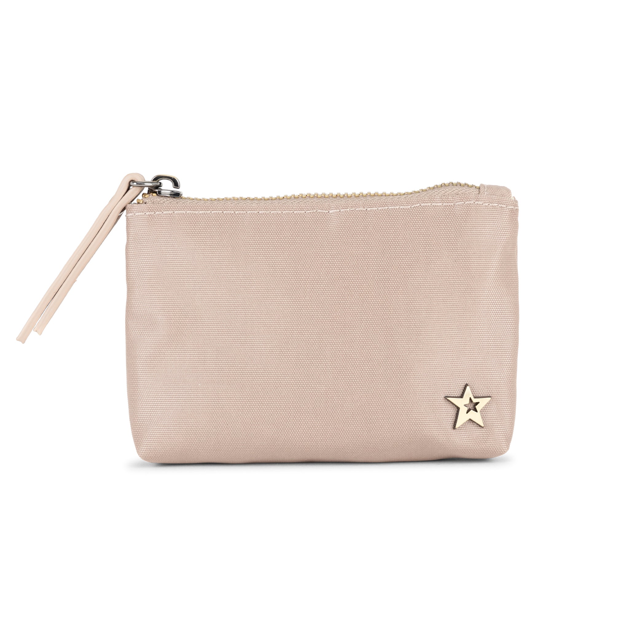 Taupe Eco Zip Coin Purse Front View